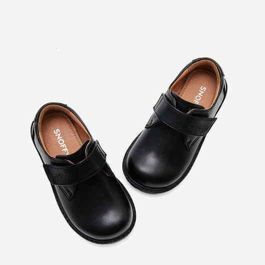 Zapatos de Cuero Negros para Niño Estilo Británico - Image 9