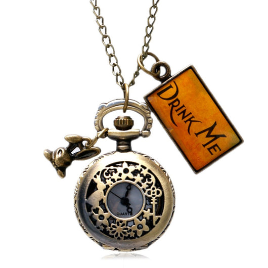 Reloj de Bolsillo Vintage Alice con Diseño Calado de Pétalos - Image 2