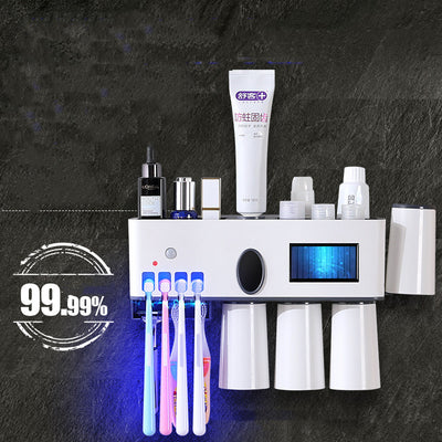 Organizador de Baño Colgante sin Perforaciones - Red de Almacenamiento Dental