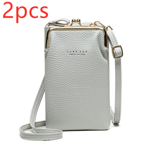 Bolso Bandolera con Patrón Lychee y Diseño Diagonal - Image 3