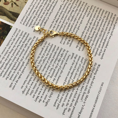 Pulsera de Plata Esterlina S925 con Cadena Dorada - Image 6