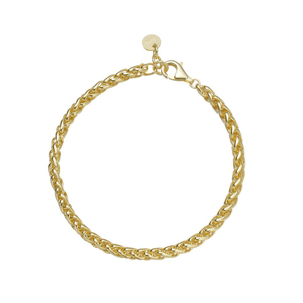 Pulsera de Plata Esterlina S925 con Cadena Dorada - Image 4
