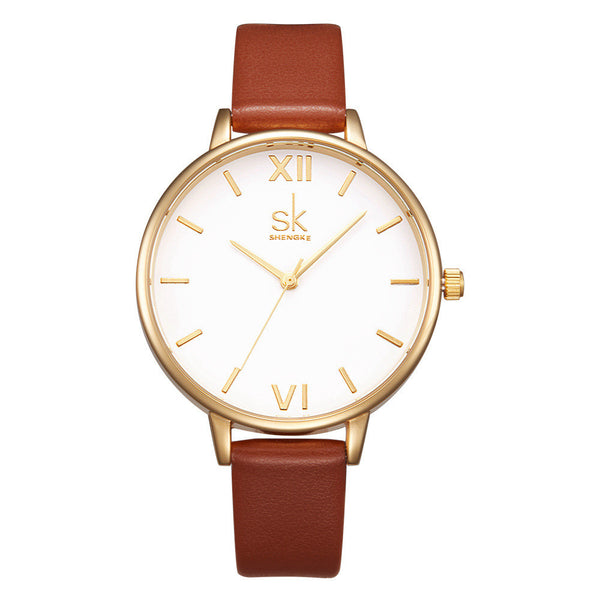 Reloj Elegante Shengke SK0056 para Mujer - Diseño Minimalista Profesional