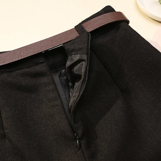 Pantalones Casuales de Cintura Alta y Pierna Ancha - Image 3