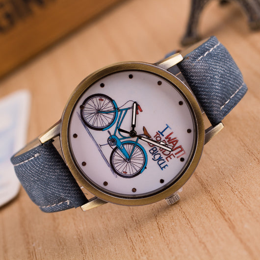 Reloj Vintage de Mezclilla para Ciclismo Urbano - Image 14