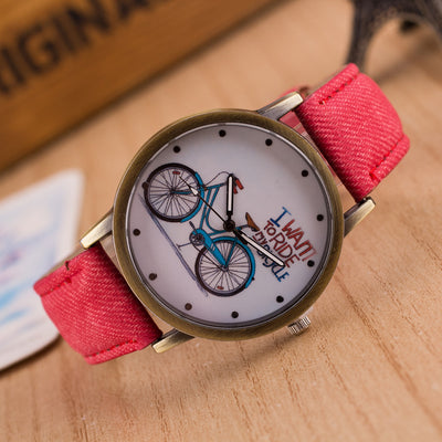 Reloj Vintage de Mezclilla para Ciclismo Urbano - Image 3