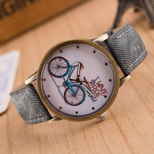 Reloj Vintage de Mezclilla para Ciclismo Urbano - Image 8