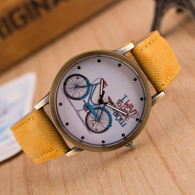 Reloj Vintage de Mezclilla para Ciclismo Urbano - Image 2