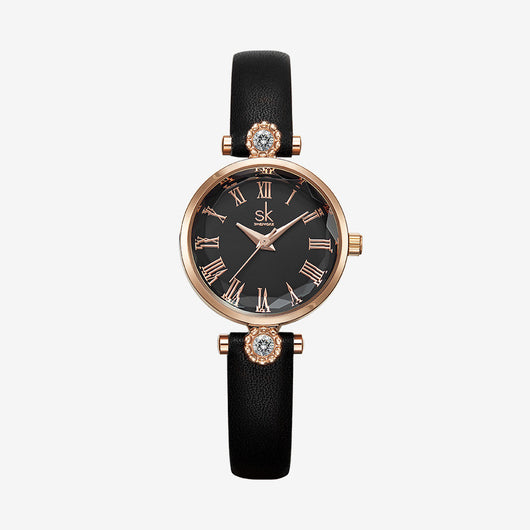 Reloj de Dama con Diamantes Incrustados y Cristal Floral - Image 6