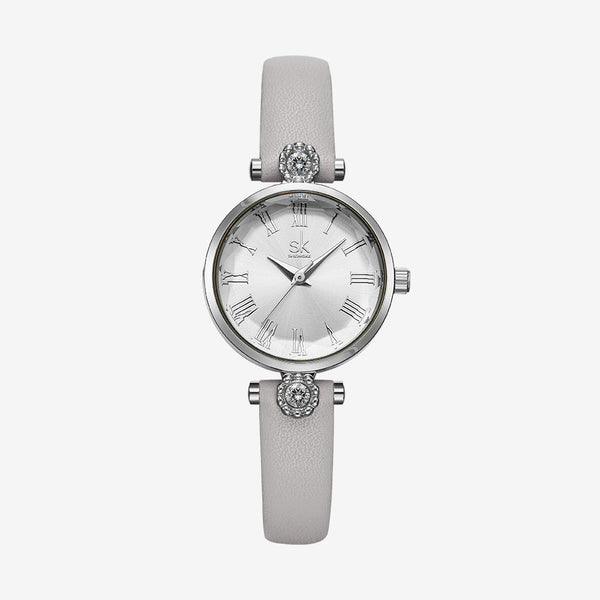 Reloj de Dama con Diamantes Incrustados y Cristal Floral - Image 5