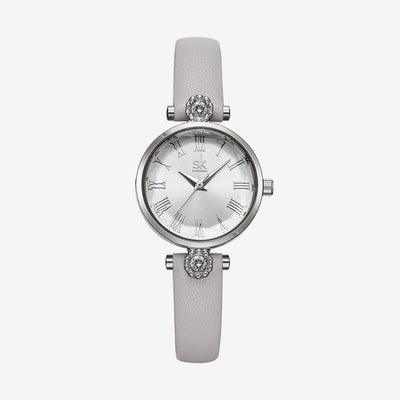 Reloj de Dama con Diamantes Incrustados y Cristal Floral - Image 5