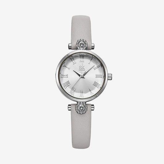 Reloj de Dama con Diamantes Incrustados y Cristal Floral - Image 5