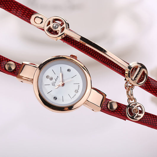 Pulsera Reloj Ángel con Circonitas y Círculo PU - Image 10