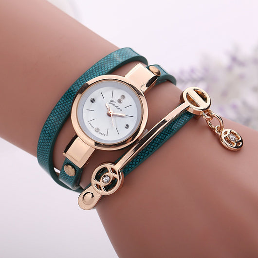 Pulsera Reloj Ángel con Circonitas y Círculo PU - Image 2