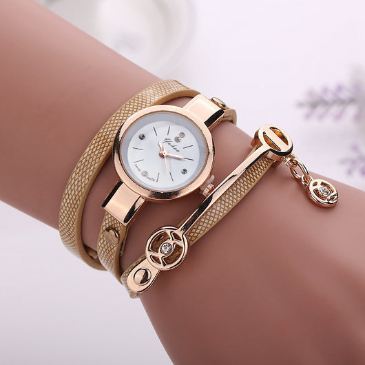 Pulsera Reloj Ángel con Circonitas y Círculo PU - Image 8