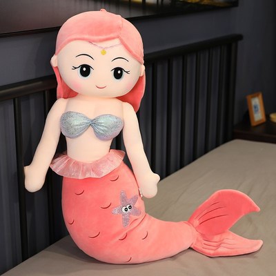 Muñeca Sirena de Peluche Adorable para la Cama - Image 4