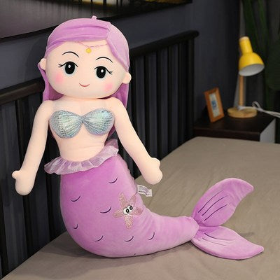 Muñeca Sirena de Peluche Adorable para la Cama - Image 3