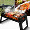 Asador Portátil Plegable de Hierro para Pollo a la Brasa, Kebabs y Carnes