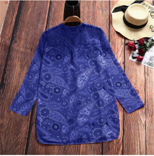 Blusa Estampada Digital con Solapa para Mujer - Image 14