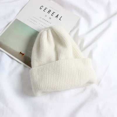 Gorro Tejido de Invierno con Pelaje de Conejo - Beanie Cálido para Mujer - Image 3