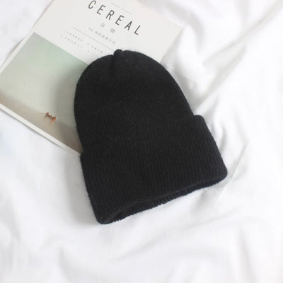 Gorro Tejido de Invierno con Pelaje de Conejo - Beanie Cálido para Mujer - Image 4
