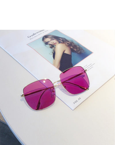 Gafas de Sol Cuadradas Transparentes Rosa - Image 8