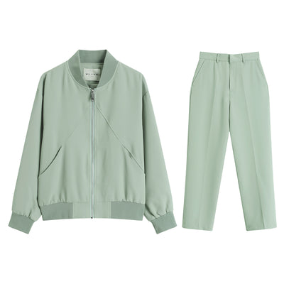 Traje Casual de Dos Piezas con Pantalón Drapeado para Hombre - Otoño Temprano - Image 6