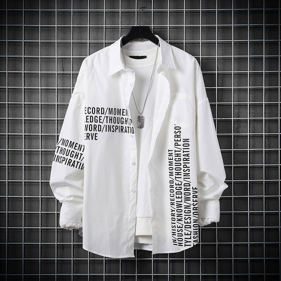 Camisa Casual Hombre Manga Larga Estilo Coreano Primavera Otoño