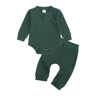 Conjunto de Dos Piezas para Bebé con Pantalón a Rayas - Romper Casual Infantil - Image 12