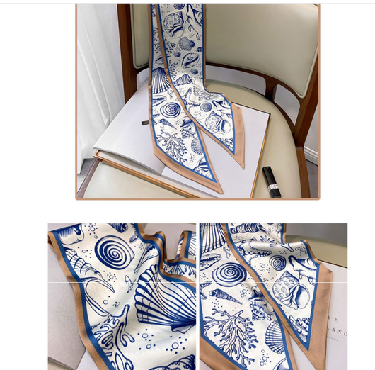 Pañuelo Cuadrado de Gasa Retro Francés - Accesorio Versátil para Cabello - Image 19