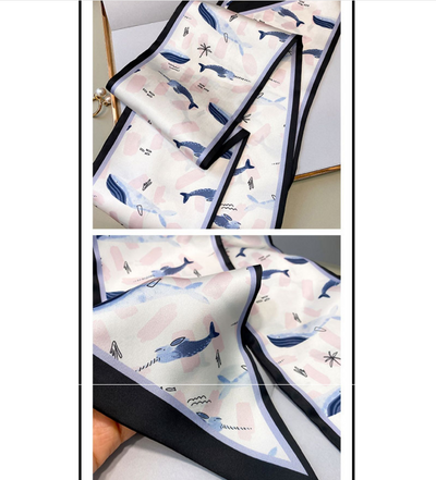 Pañuelo Cuadrado de Gasa Retro Francés - Accesorio Versátil para Cabello - Image 18
