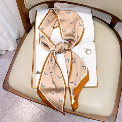 Pañuelo Cuadrado de Gasa Retro Francés - Accesorio Versátil para Cabello - Image 8