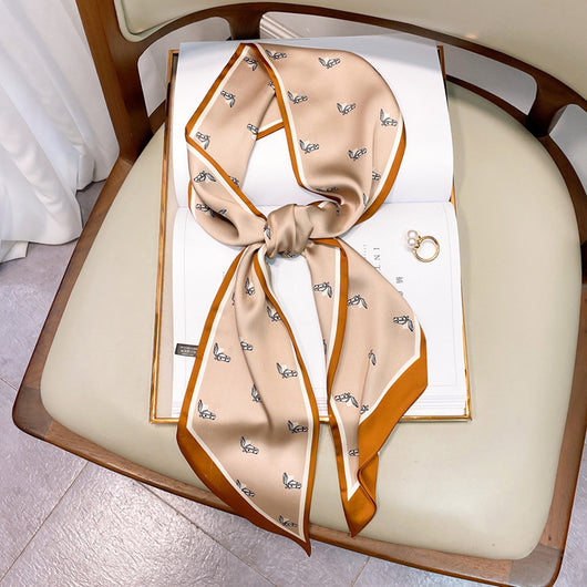 Pañuelo Cuadrado de Gasa Retro Francés - Accesorio Versátil para Cabello - Image 8