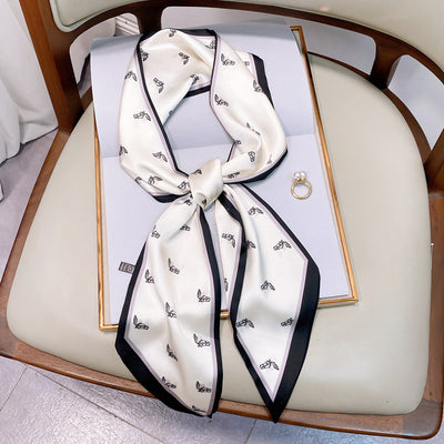 Pañuelo Cuadrado de Gasa Retro Francés - Accesorio Versátil para Cabello - Image 10