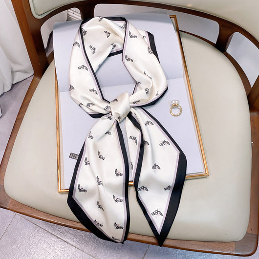 Pañuelo Cuadrado de Gasa Retro Francés - Accesorio Versátil para Cabello - Image 10