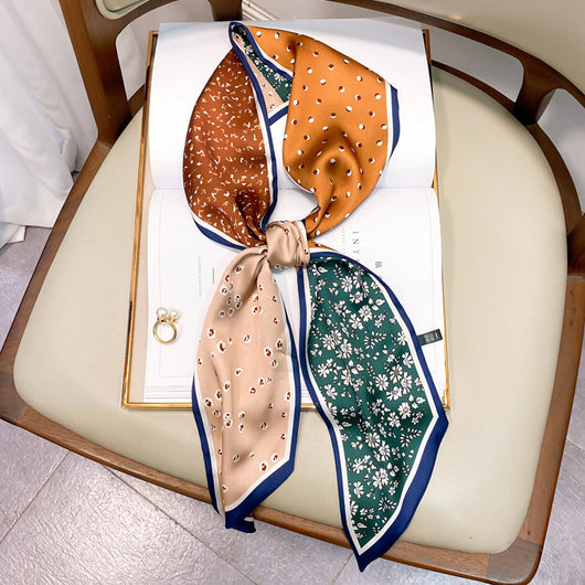 Pañuelo Cuadrado de Gasa Retro Francés - Accesorio Versátil para Cabello - Image 7