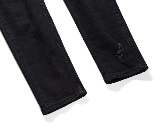 Pantalones Vaqueros Negros Rotos Slim Fit con Stretch - Image 4
