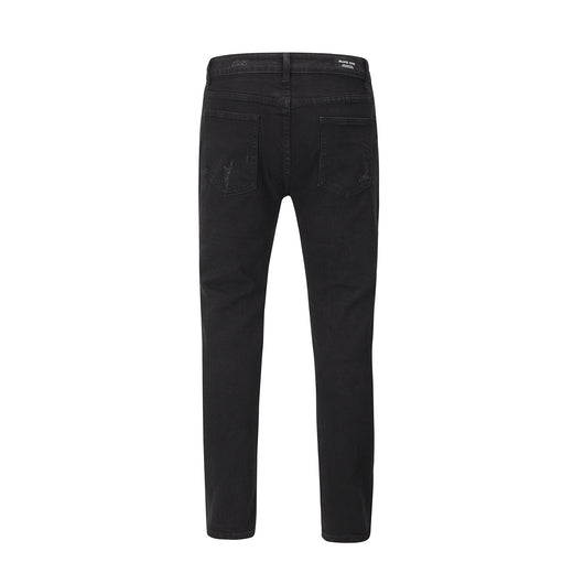 Pantalones Vaqueros Negros Rotos Slim Fit con Stretch - Image 3