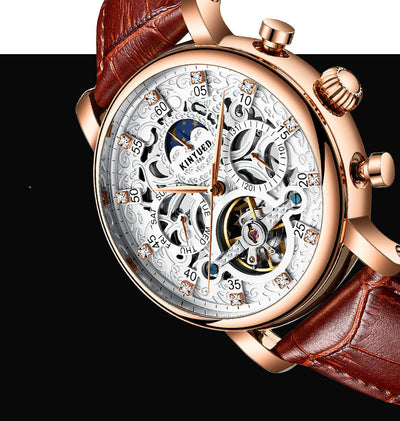 Reloj Mecánico de Cuero Genuino para Hombre Ejecutivo - Image 8