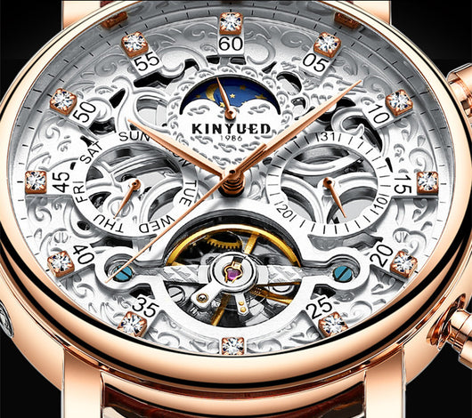 Reloj Mecánico de Cuero Genuino para Hombre Ejecutivo - Image 6