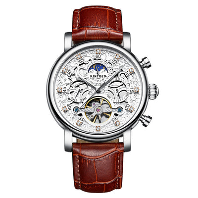 Reloj Mecánico de Cuero Genuino para Hombre Ejecutivo - Image 3