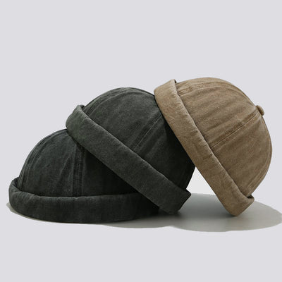 Gorra de Cuero Vintage Lavado Retro para Aventuras al Aire Libre - Image 2