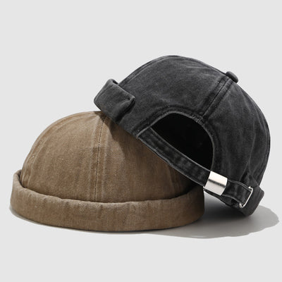 Gorra de Cuero Vintage Lavado Retro para Aventuras al Aire Libre - Image 4