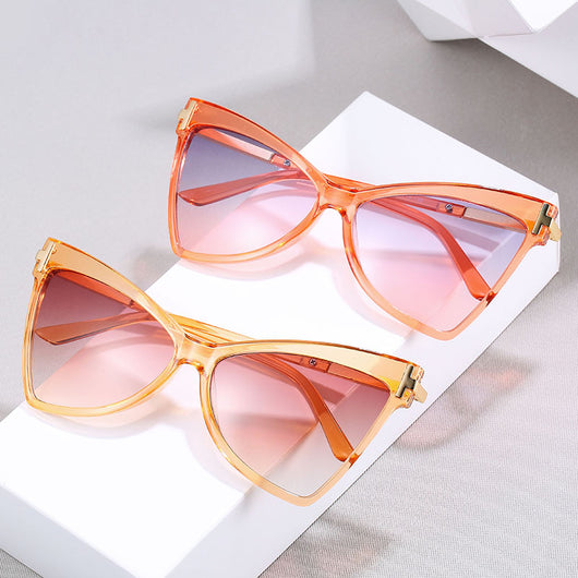 Gafas de Sol Triángulo Estilo Cat Eye Color Océano