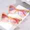 Gafas de Sol Triángulo Estilo Cat Eye Color Océano