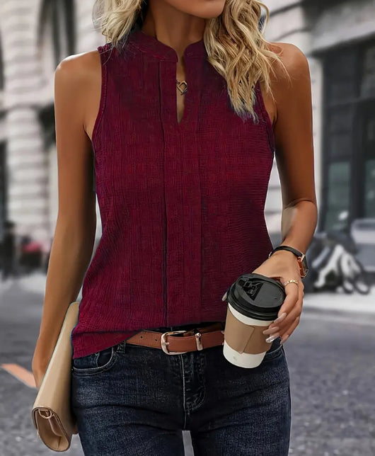 Blusa Escote V Elegante Colores Sólidos - Versátil y Moderna - Image 8