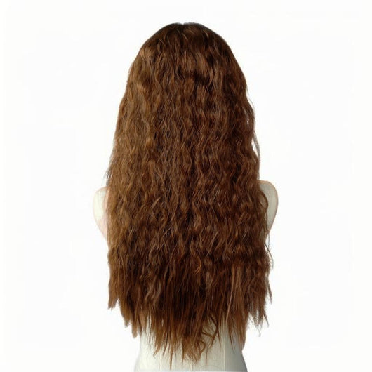 Peluca Larga de Rizos Sintéticos Estilo Maíz para Mujer - Image 14