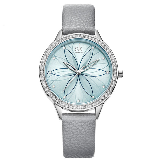 Reloj de Dama Cuarzo con Correa de Pétalos - Diseño Elegante Diciembre - Image 3