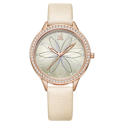 Reloj de Dama Cuarzo con Correa de Pétalos - Diseño Elegante Diciembre - Image 4