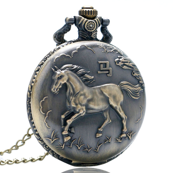 Reloj de Cuarzo con Grabado Animal 3D Vintage